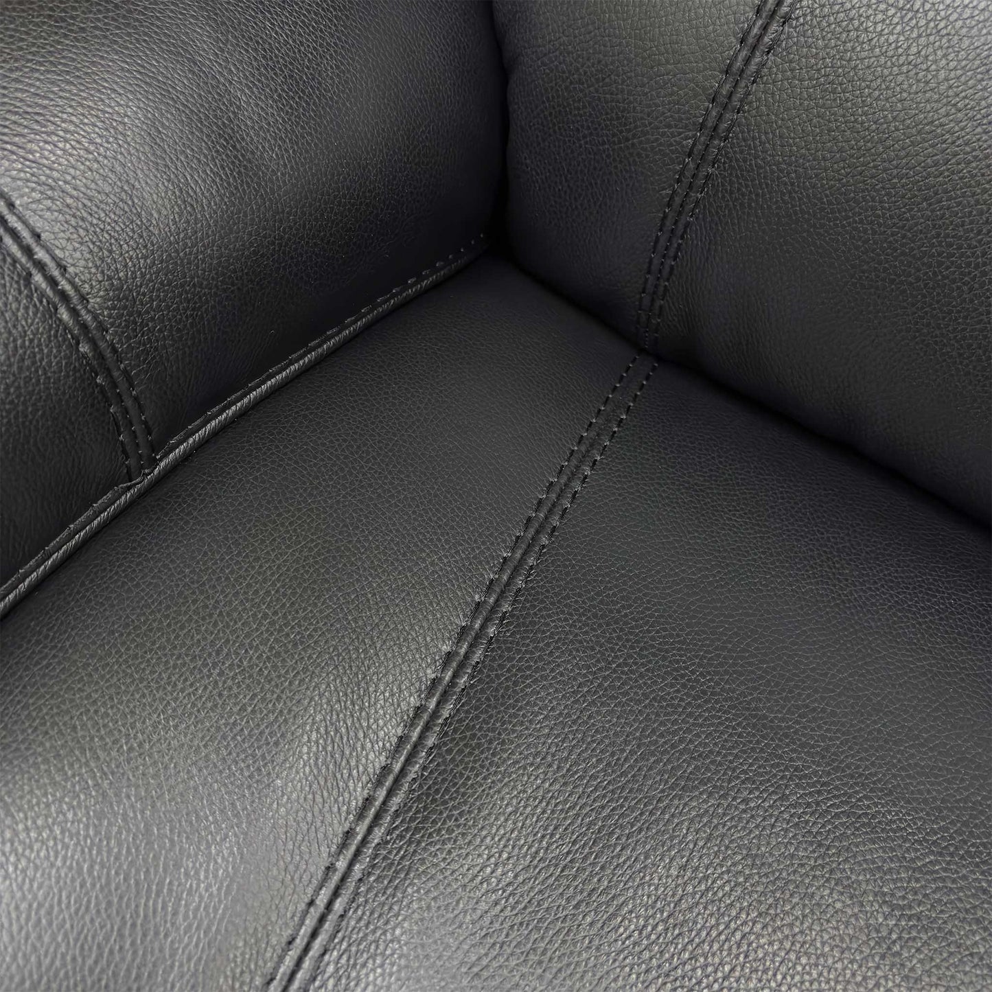 World of Leather ‘Link’ Nc-023c Black Leather 3 Seater Power Recliner Sofa with Power Headrests