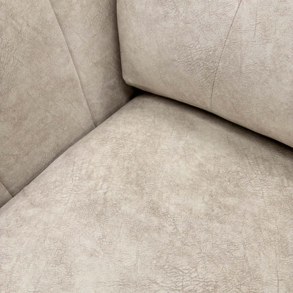 ‘Mariah' Dapple Cream-Tri No Insert Velvet Classic Back Snuggler Chair (Ariana)