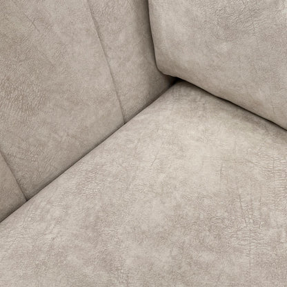 ‘Mariah’ Dapple Cream-Tri No Insert Velvet 3 Seater Classic Back Sofa + Large Storage Footstool (Ariana)