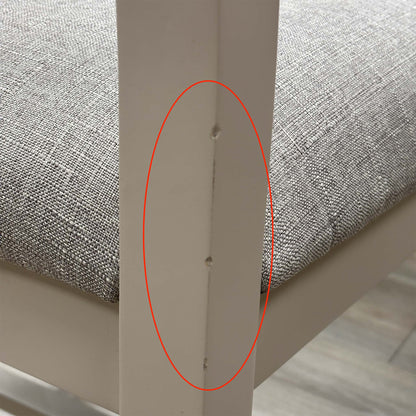 Detail shot focusing on the rear wood joints and slat back construction, demonstrating the high-quality craftsmanship and stability of the fixed frame.