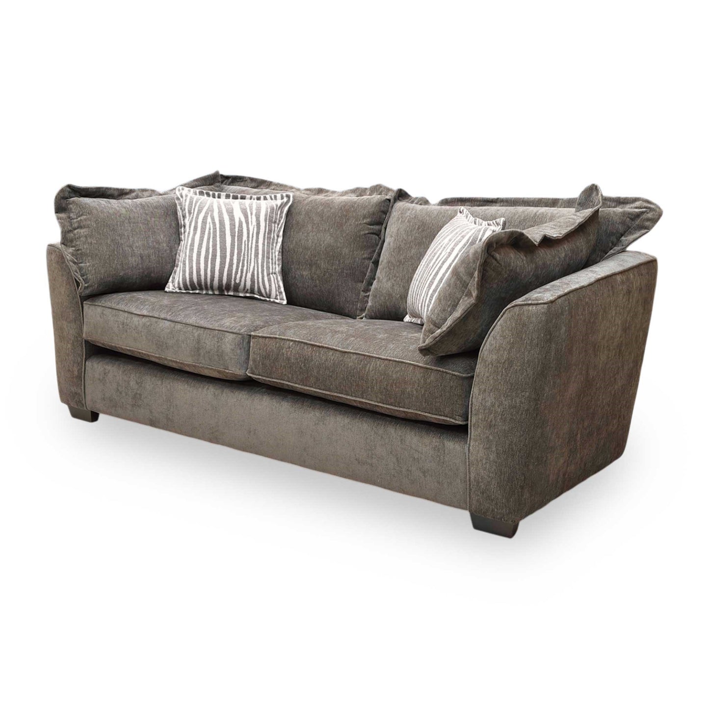 ‘Finchley’ Moleskin Brown Chenille Fabric Classic Back 3 + 2 Seater Sofa Set