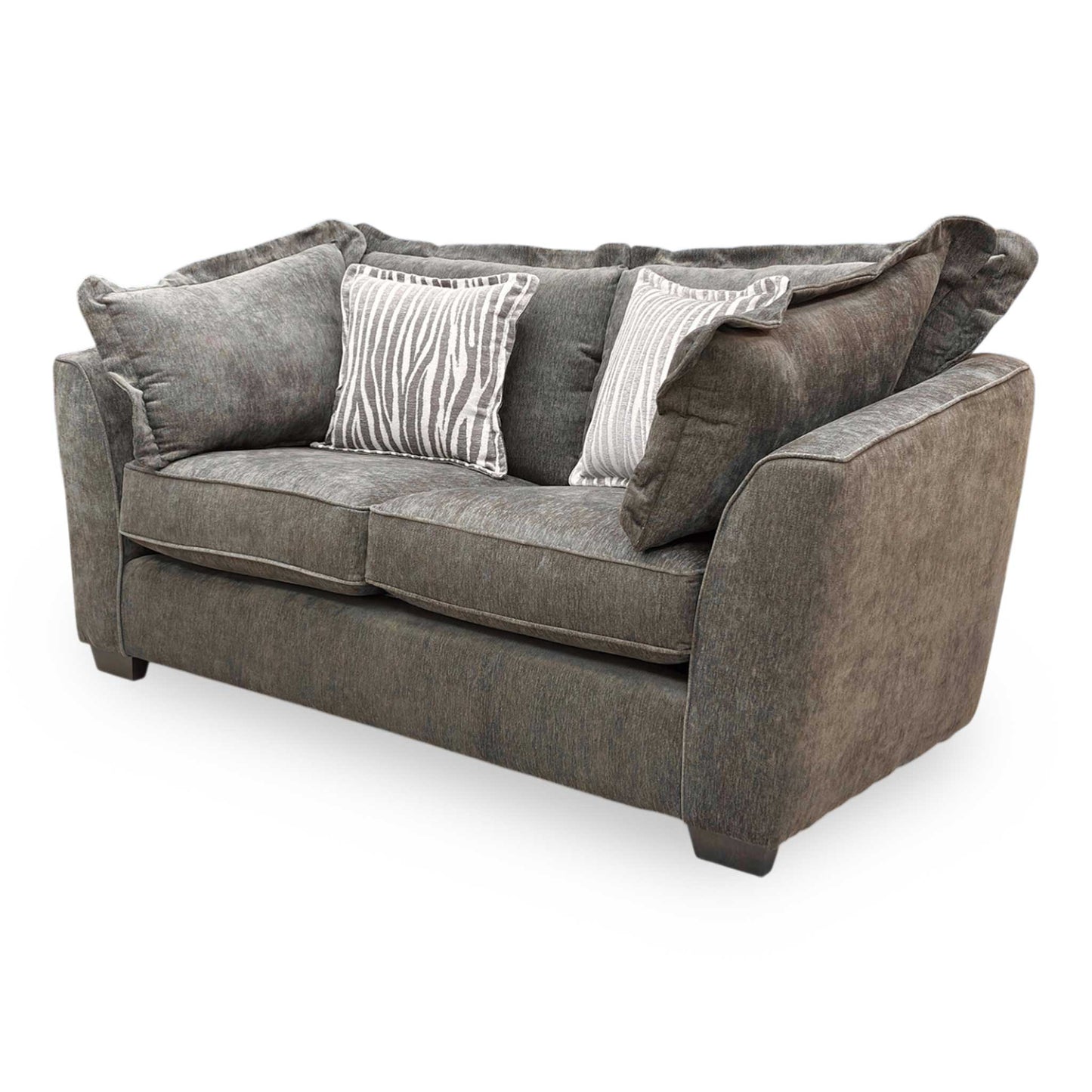 ‘Finchley’ Moleskin Brown Chenille Fabric Classic Back 3 + 2 Seater Sofa Set