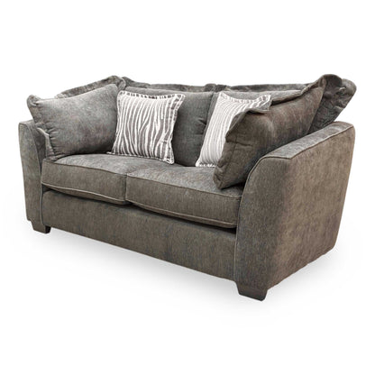 ‘Finchley’ Moleskin Brown Chenille Fabric Classic Back 3 + 2 Seater Sofa Set