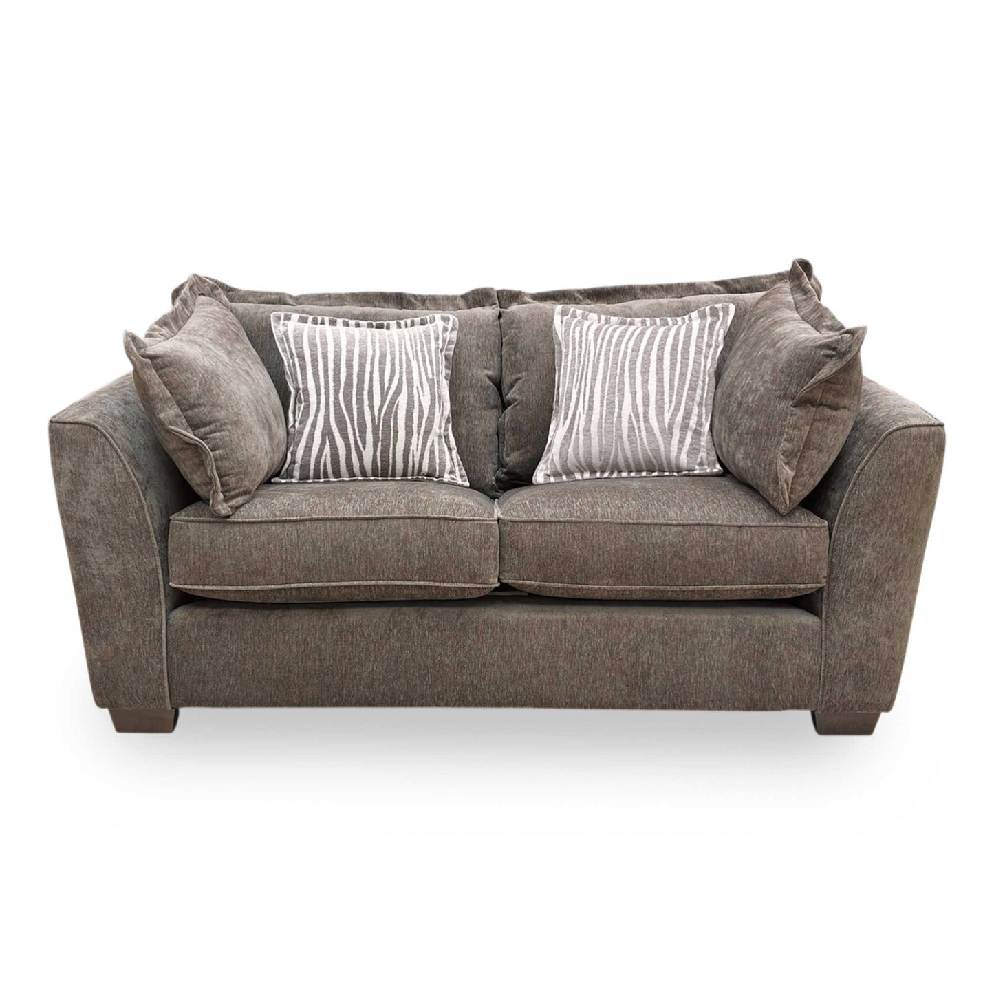 ‘Finchley’ Moleskin Brown Chenille Fabric Classic Back 3 + 2 Seater Sofa Set