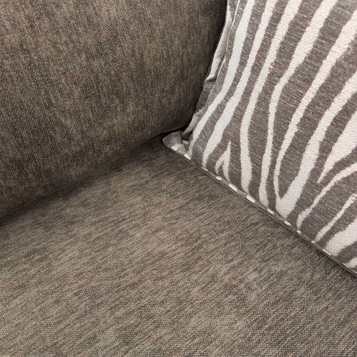 ‘Finchley’ Moleskin Brown Chenille Fabric Classic Back 3 + 2 Seater Sofa Set