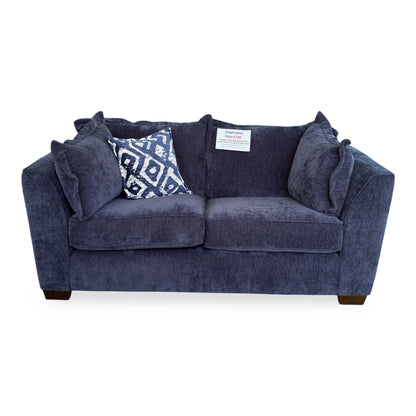 'Finchley' Denim Blue Derwent Soft Weave Fabric Classic Back 3 + 2 Seater Sofa Set