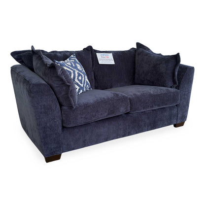 'Finchley' Denim Blue Derwent Soft Weave Fabric Classic Back 3 + 2 Seater Sofa Set