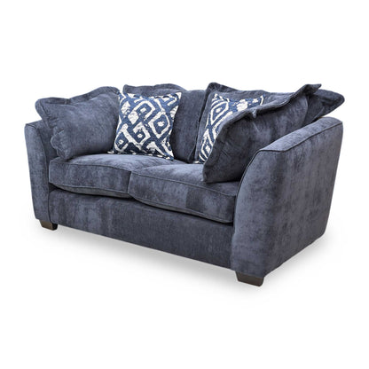 ‘Finchley’ Denim Blue Derwent Soft Weave Fabric Classic Back 2 Seater Sofa