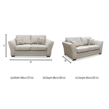 Dimensions of the Sophie Sultan sofa bed..