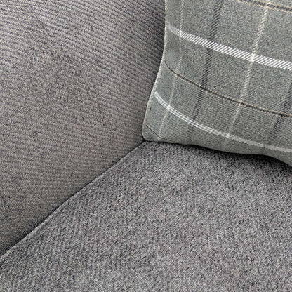 Close-up of the Sultan Dark Grey woven fabric, highlighting the textured weave, durability, and sophisticated multi-tonal grey threads.