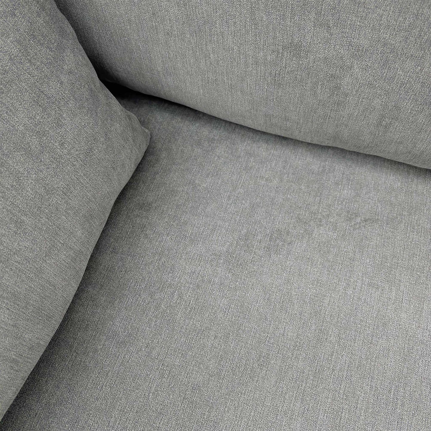 Close-up of the support feet and base construction of the Roma pewter grey sofa bed.