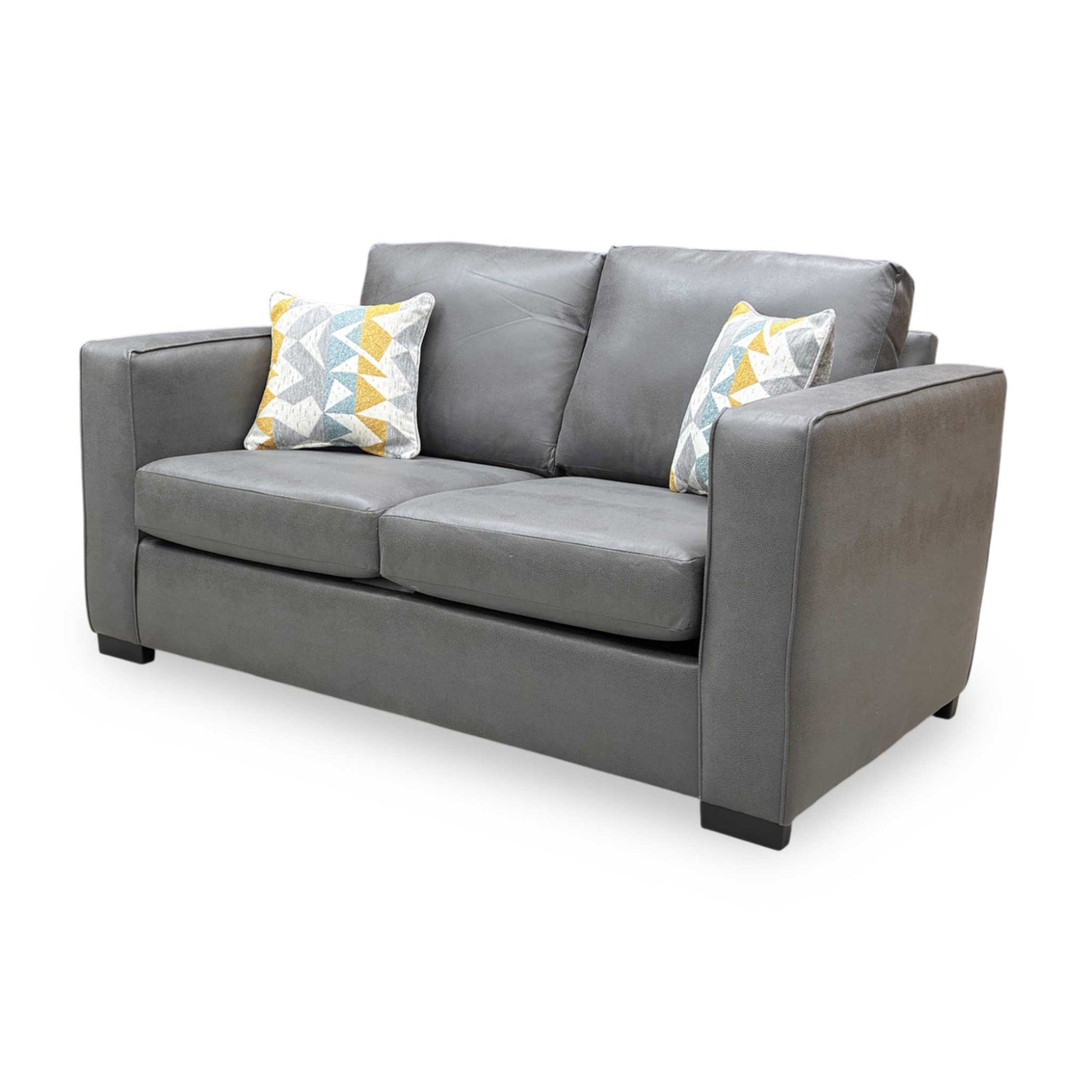 Side view of the Newton sofa bed, showing the clean lines and space-saving design perfect for small rooms or offices.