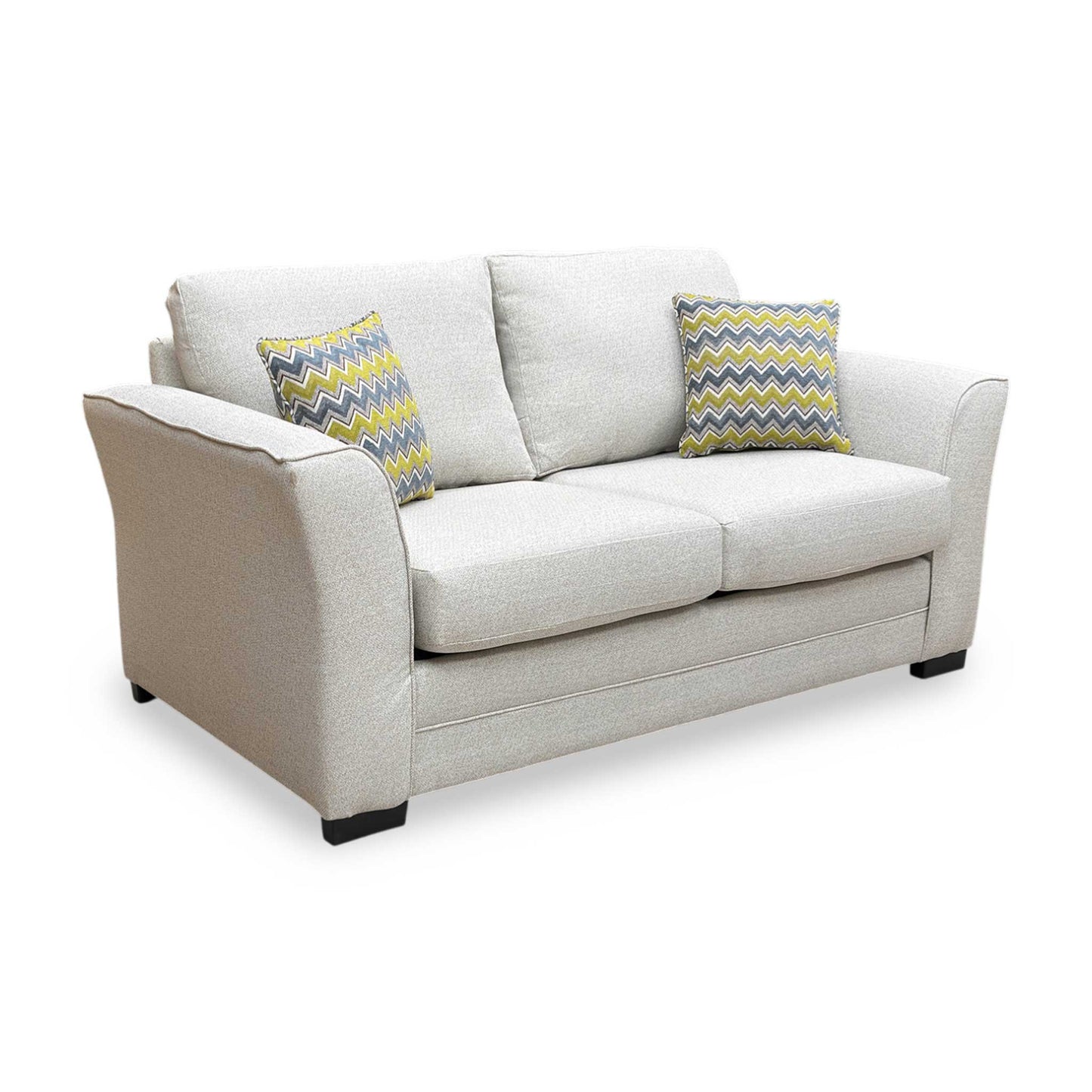 Side view of the reversible seat and back cushions, emphasizing the high-quality foam and fibre-wrap construction.