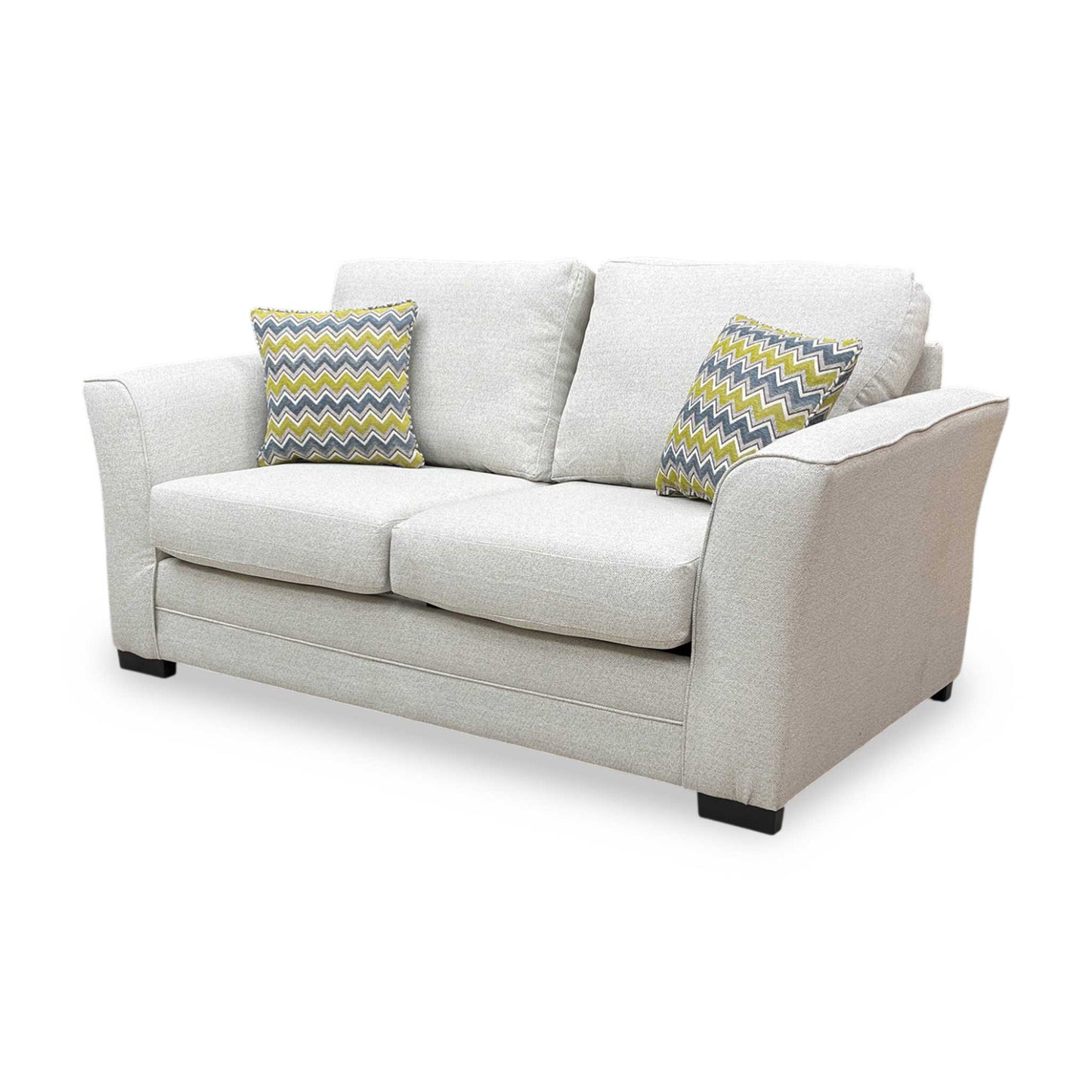 Side view of the reversible seat and back cushions, emphasizing the high-quality foam and fibre-wrap construction.