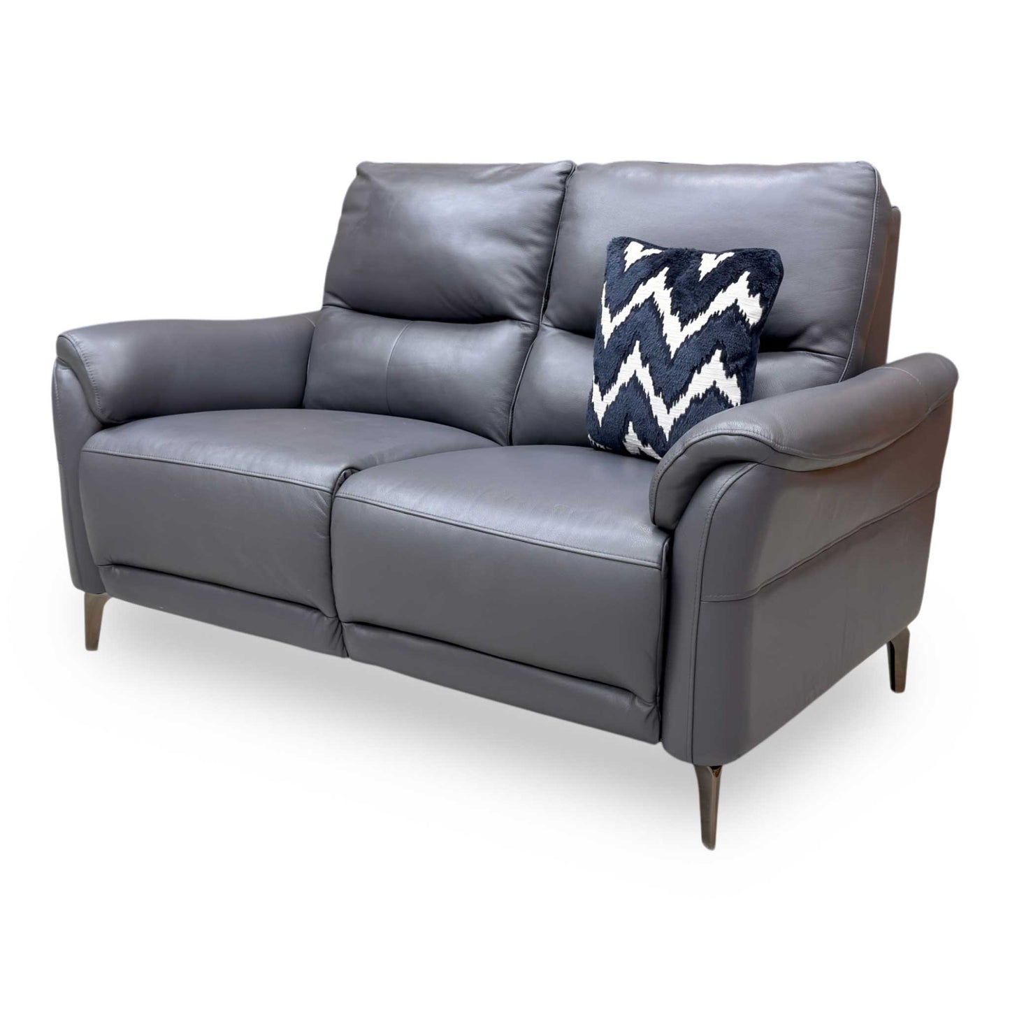'Daytona' Cat-60/18 Lavender Grey Leather 2 Seater Sofa