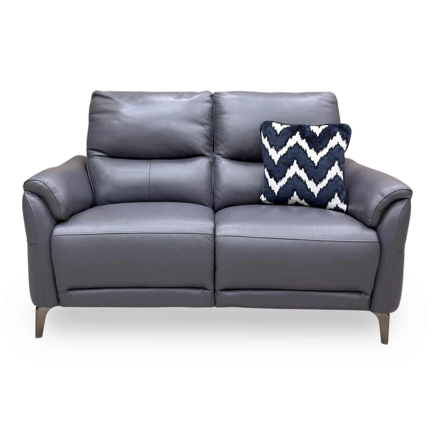 'Daytona' Cat-60/18 Lavender Grey Leather 2 Seater Sofa