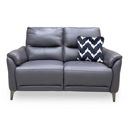 'Daytona' Cat-60/18 Lavender Grey Leather 2 Seater Sofa