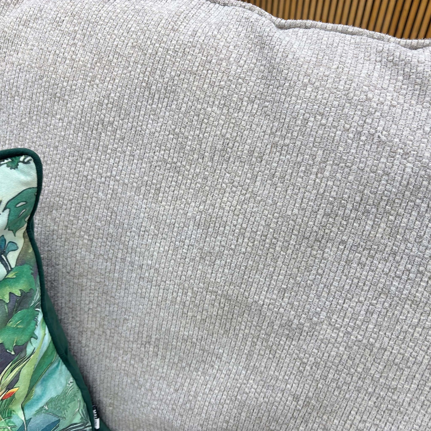 Close-up of the FoamFlex™ seat cushion, illustrating the layered foam construction for long-lasting comfort.