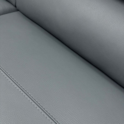 Close-up of the petrol blue leather texture, showcasing the durable 2597 leather finish and quality stitching details.