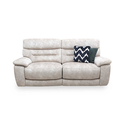 Front view of the power reclining seat, showing the smooth extension and ergonomic support for maximum relaxation.