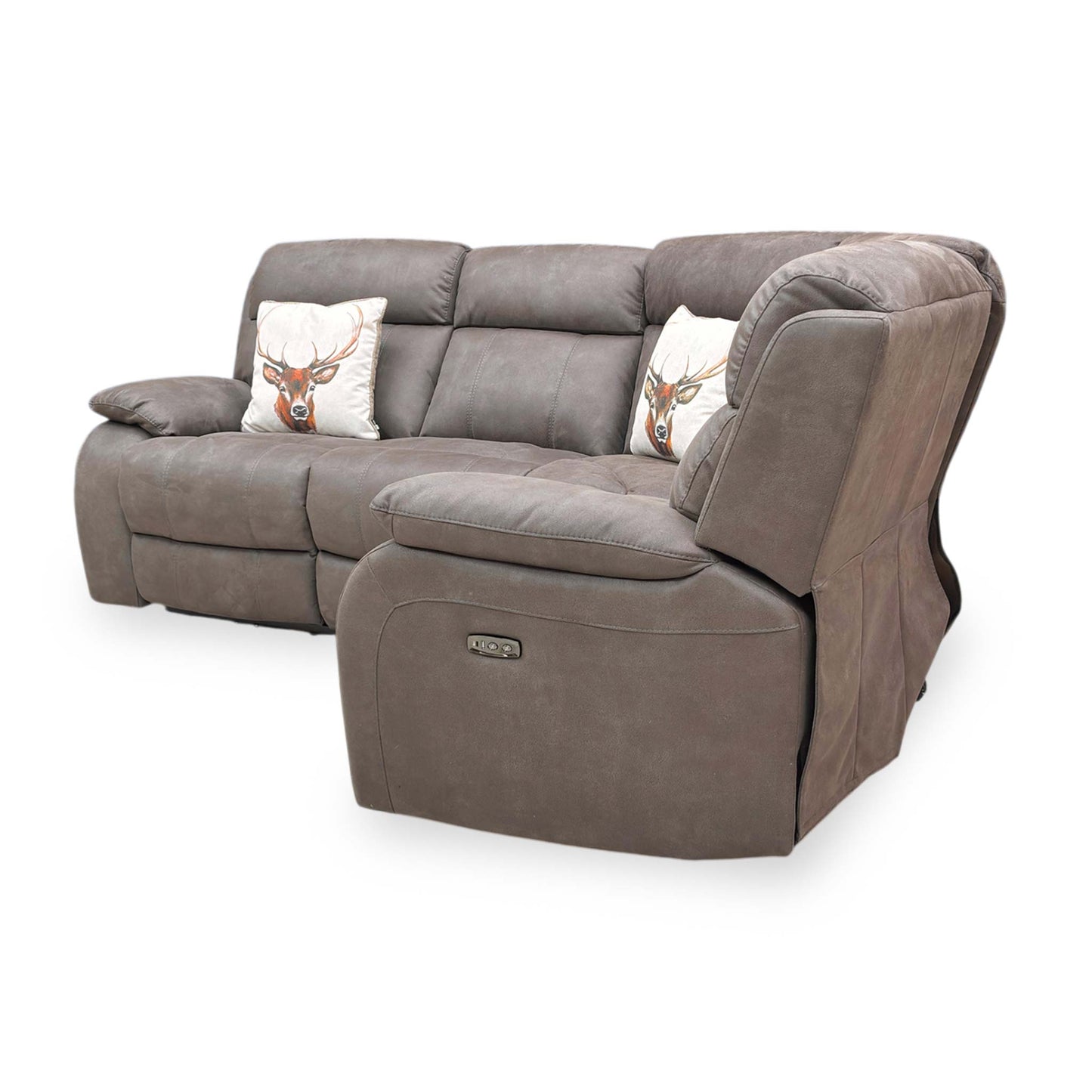 View of the power reclining seat not in action, showing ultimate relaxation.