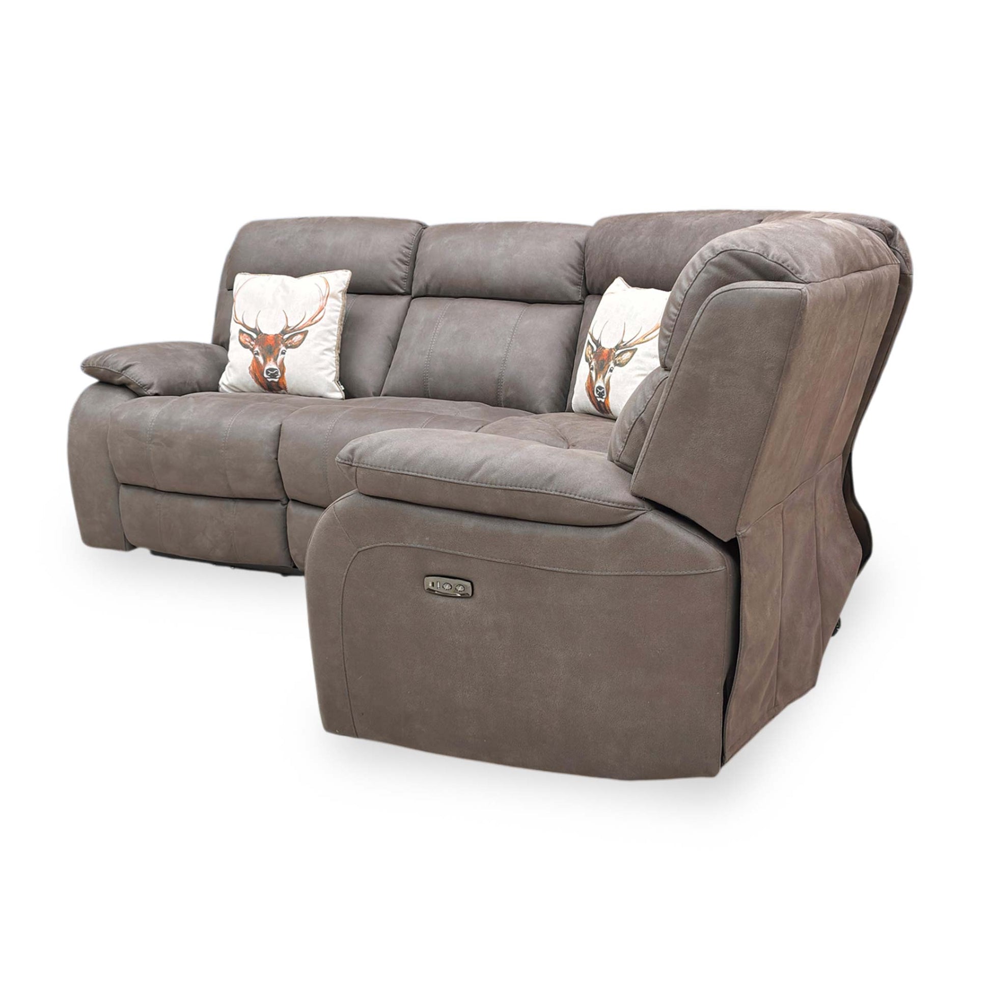 View of the power reclining seat not in action, showing ultimate relaxation.
