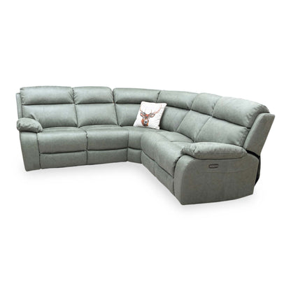 Side shot of the sofa's high backrest and integrated headrests, emphasizing the ergonomic support and modern designer aesthetic.