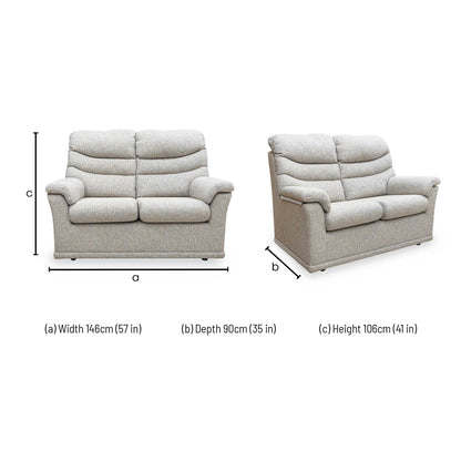 G Plan ‘Malvern’ Taupe Woven Fabric 2 Seater Sofa