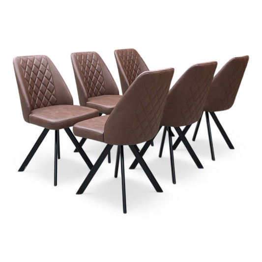 Side profile of the Jupiter dining chair, illustrating the comfortable backrest curvature and modern black metal frame.