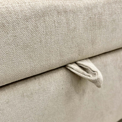 Close-up shot of the Derwent soft weave fabric in truffle, showing the high-quality upholstery.