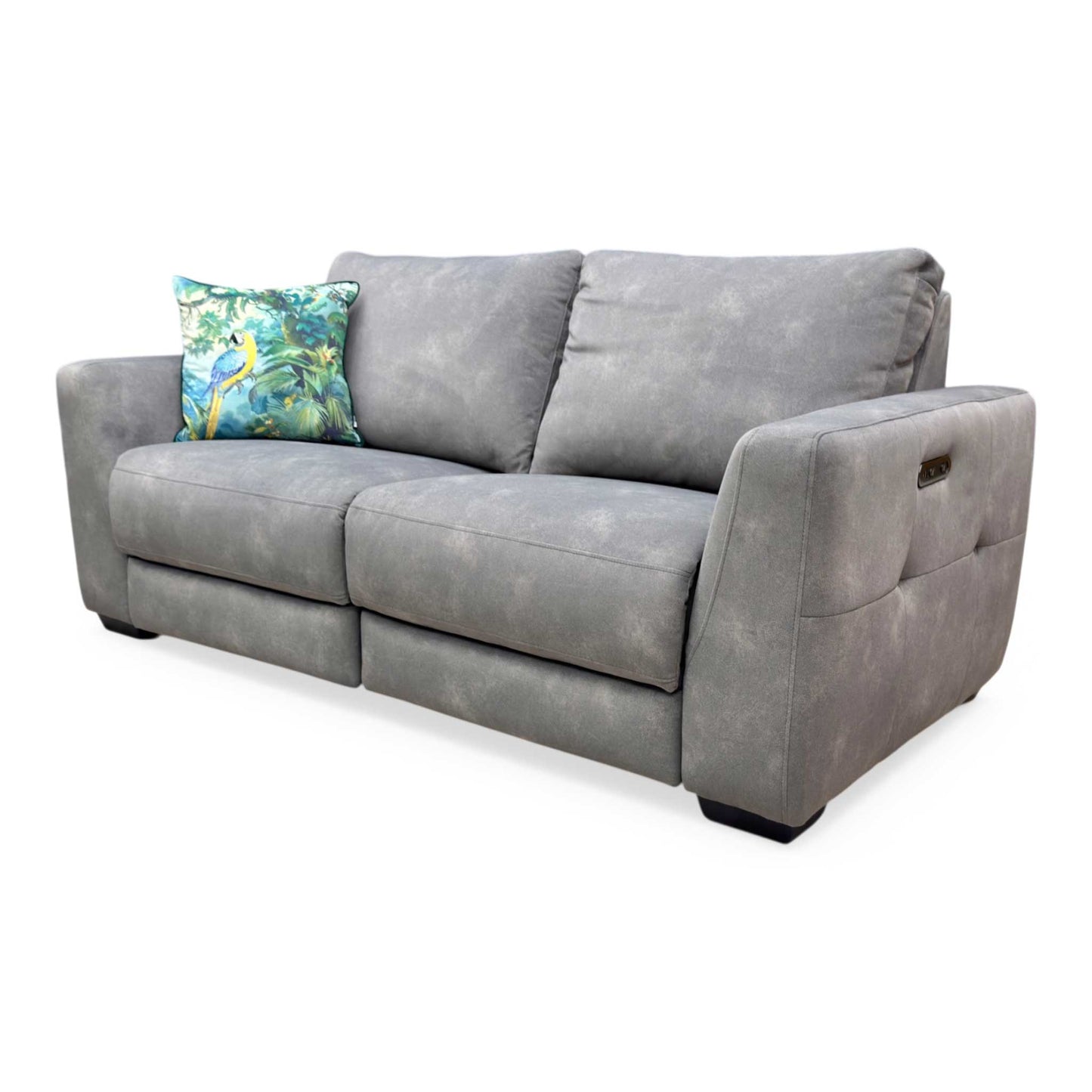 Frontal view highlighting the supportive pocket spring seating and contemporary design.