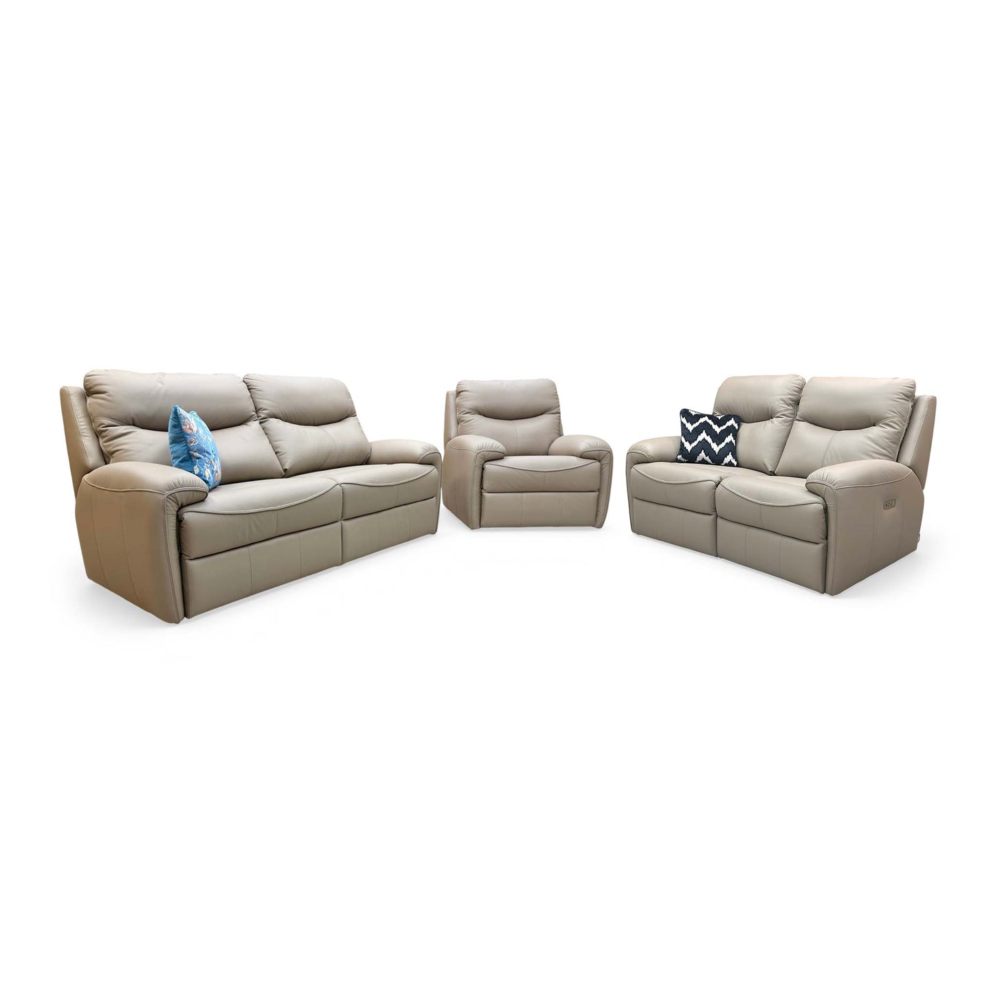 G Plan 'Amesbury' L846 Cambridge Taupe Leather 3 + 2 Seater Sofa + Chair - product photo 4