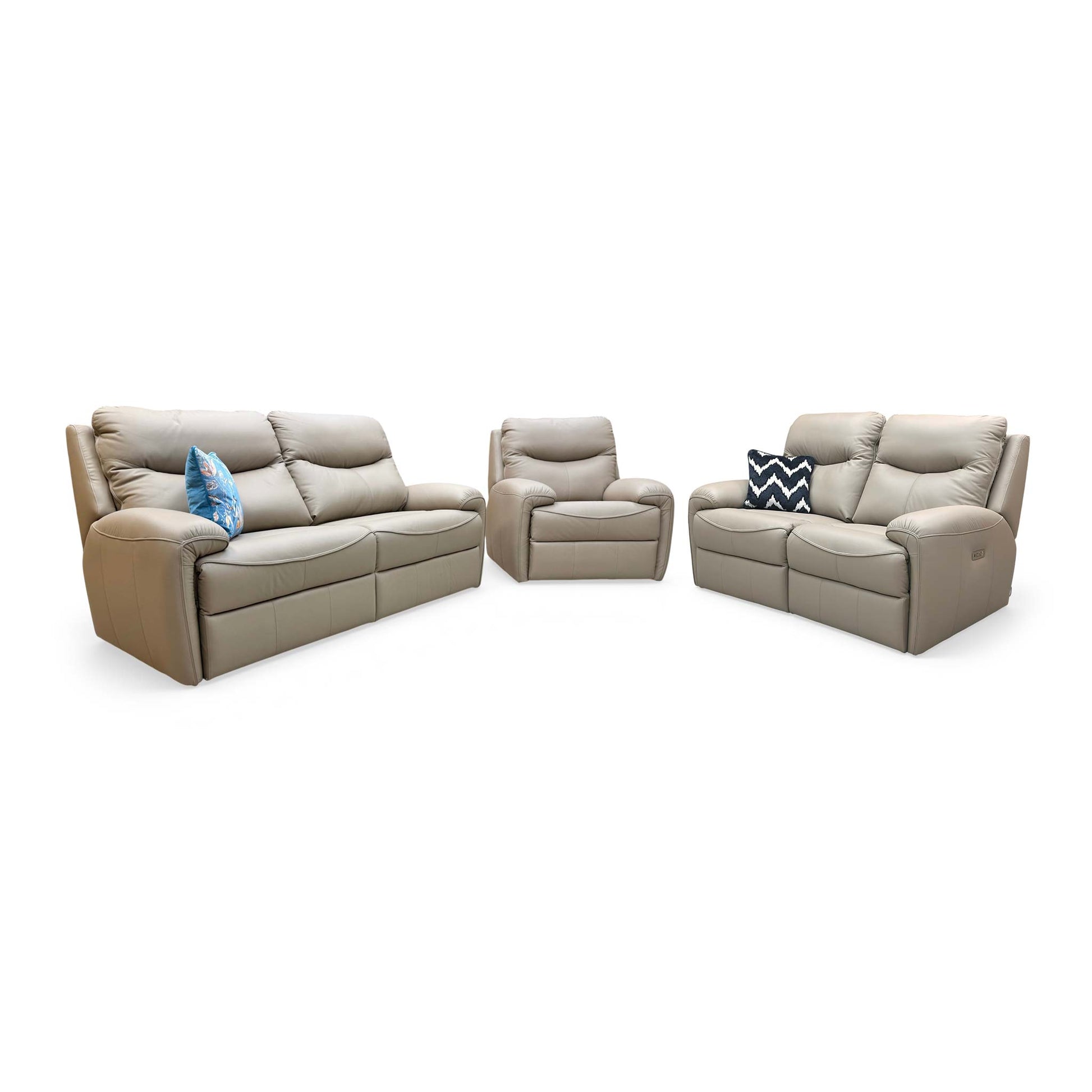 G Plan 'Amesbury' L846 Cambridge Taupe Leather 3 + 2 Seater Sofa + Chair - product photo 4