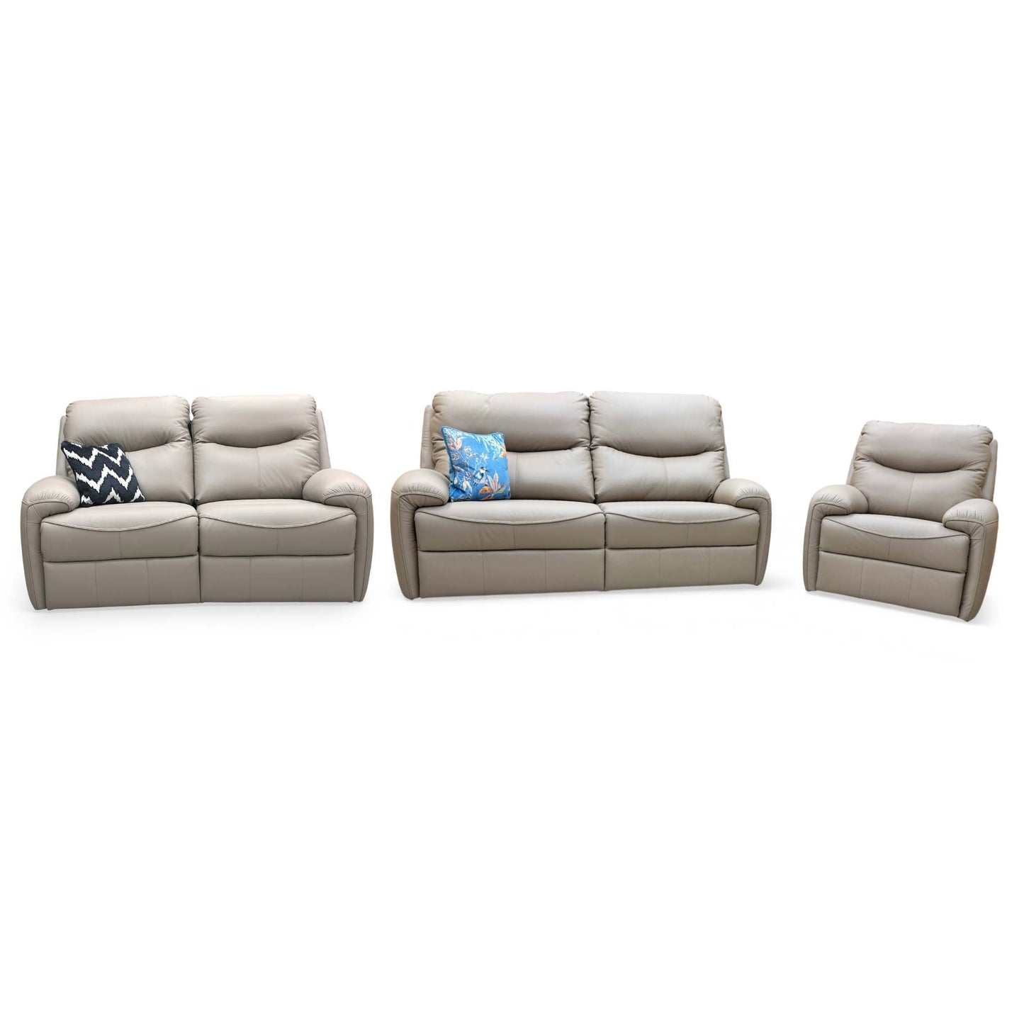 G Plan 'Amesbury' L846 Cambridge Taupe Leather 3 + 2 Seater Sofa + Chair - product photo 5
