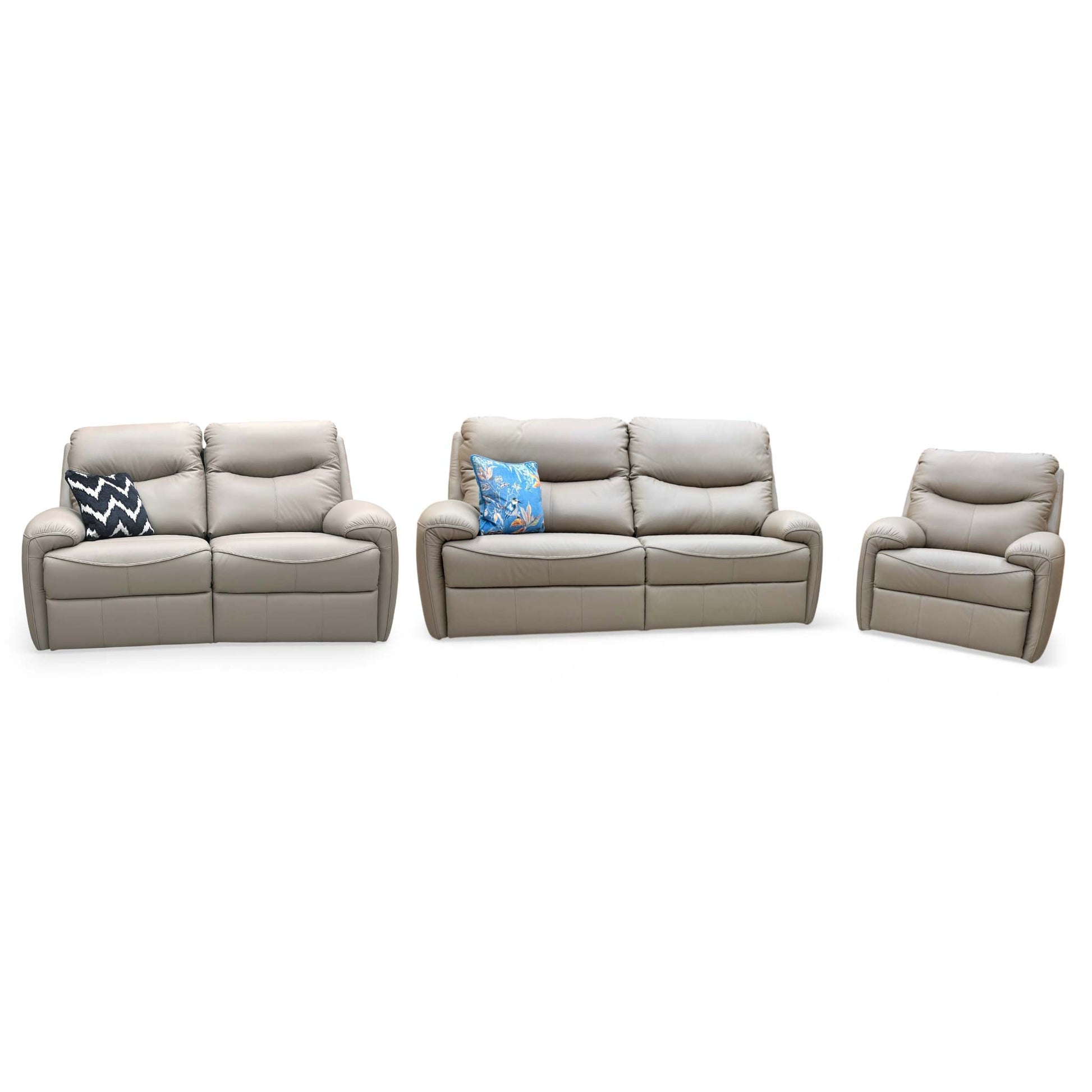 G Plan 'Amesbury' L846 Cambridge Taupe Leather 3 + 2 Seater Sofa + Chair - product photo 5