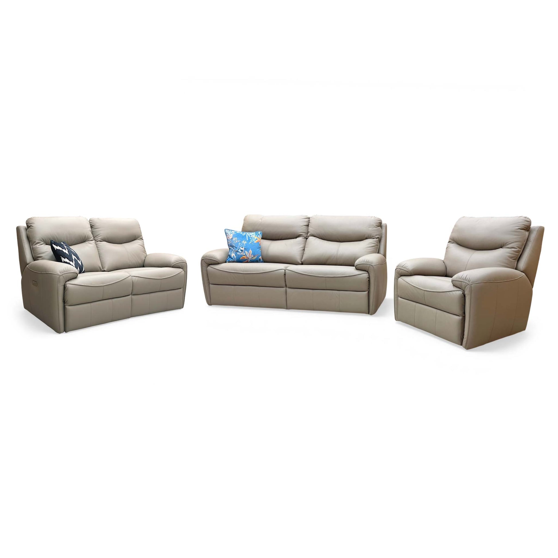 G Plan 'Amesbury' L846 Cambridge Taupe Leather 3 + 2 Seater Sofa + Chair - product photo 6