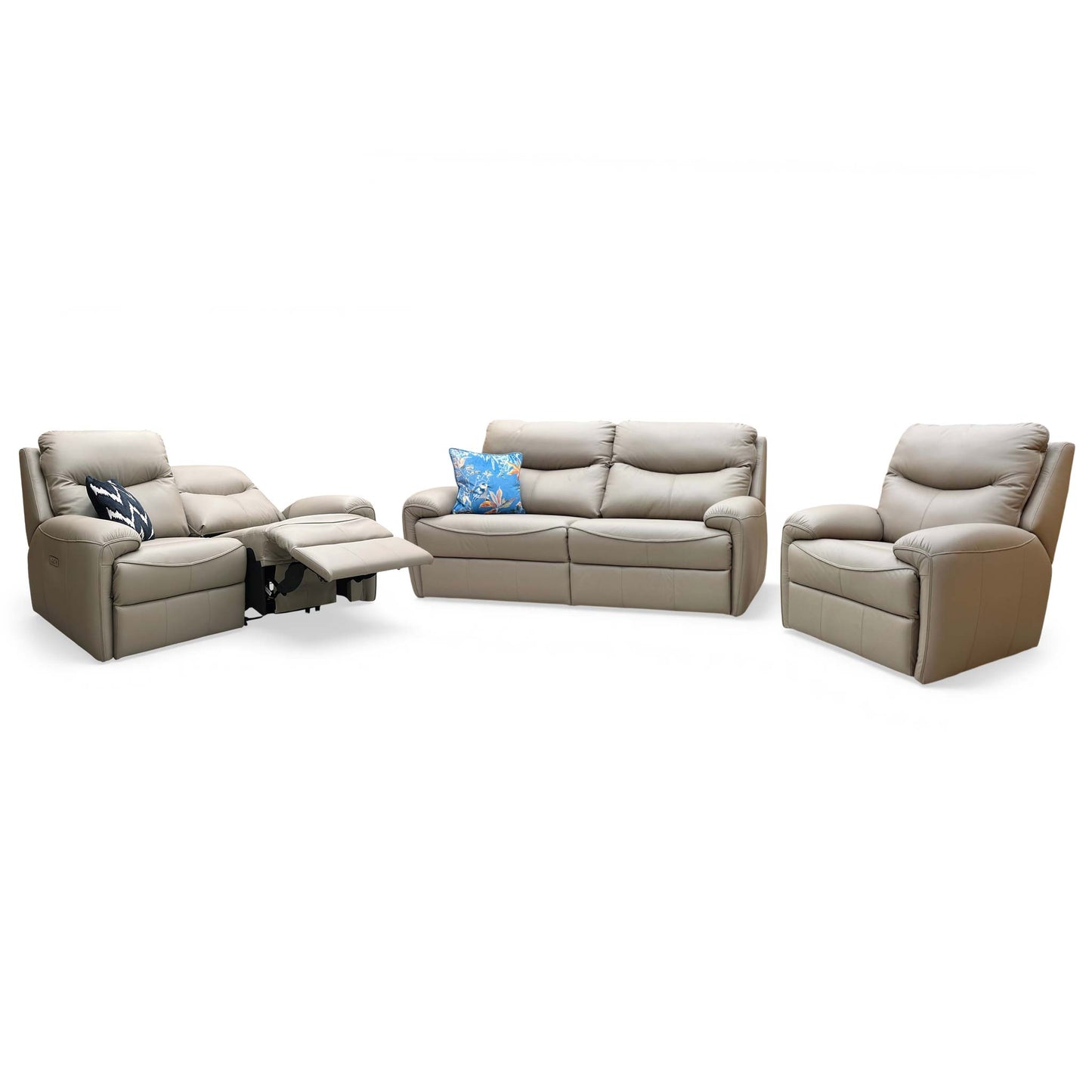 G Plan 'Amesbury' L846 Cambridge Taupe Leather 3 + 2 Seater Sofa + Chair - product photo 7