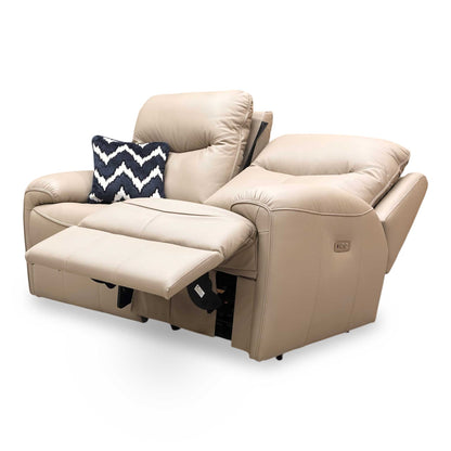 Side profile of the G Plan Amesbury sofa in a fully reclined position.