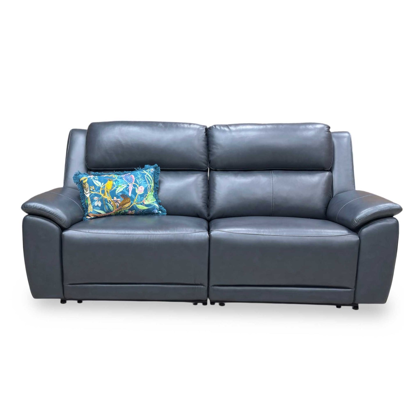 Frontal view of the Utah 3-seater sofa highlighting its clean, contemporary lines.