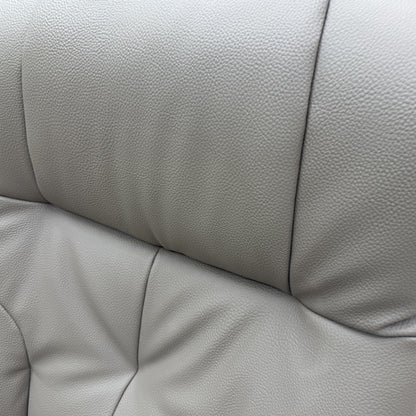 'Muscat' Dark Grey PU Leather Swivel Recliner Chair and Footstool