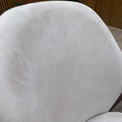 Close up shot of the water-repellent Satin Light Grey fabric, perfect for stain protection in busy dining environments.