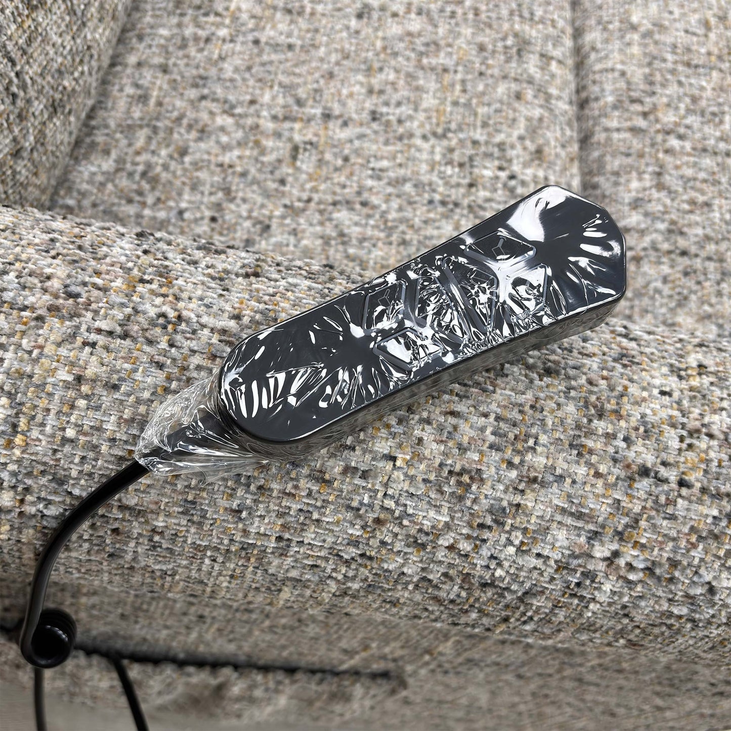Close up view of the comfortable backrest cushioning and ergonomic design.
