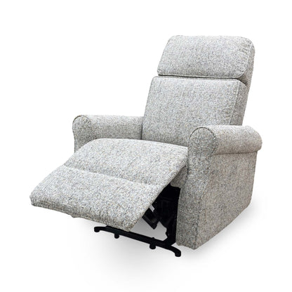 Side view of the Jessica chair in a partially reclined position.