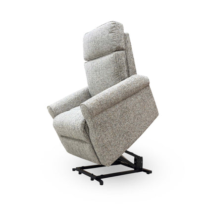 Side shot of the chair in the lifted position, assisting with standing up.