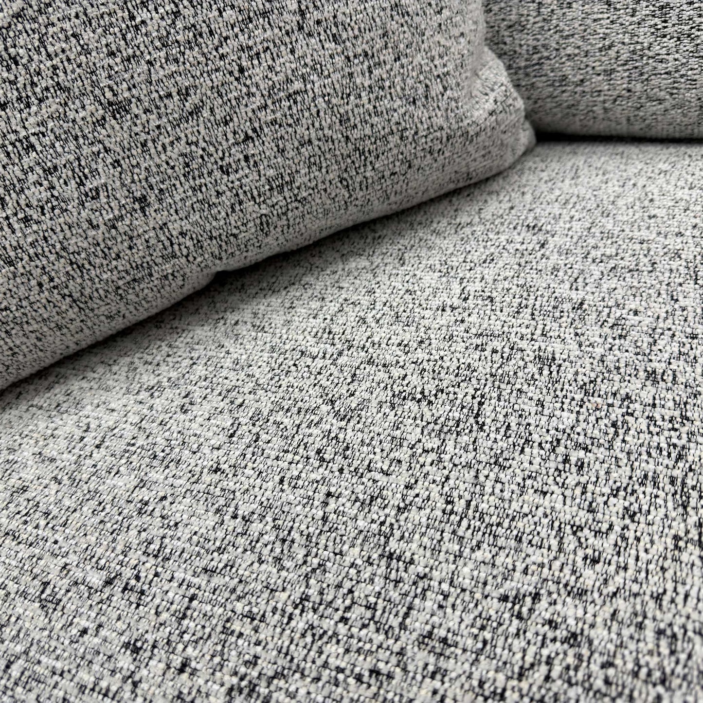 ‘Barney’ Silver Zara Fabric 4 Seater Classic Back Split Frame Sofa