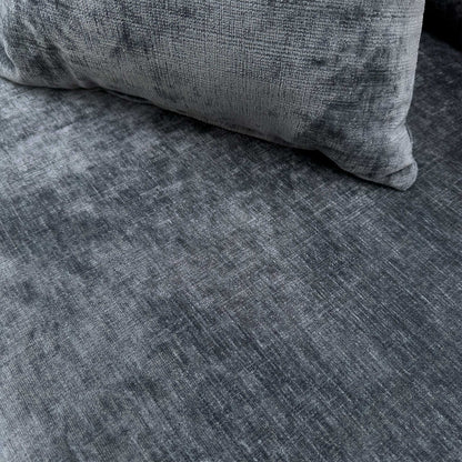 ‘Barney' Zurich Grey Celine Linen Fabric 4 Seater Classic Back Split Frame Sofa