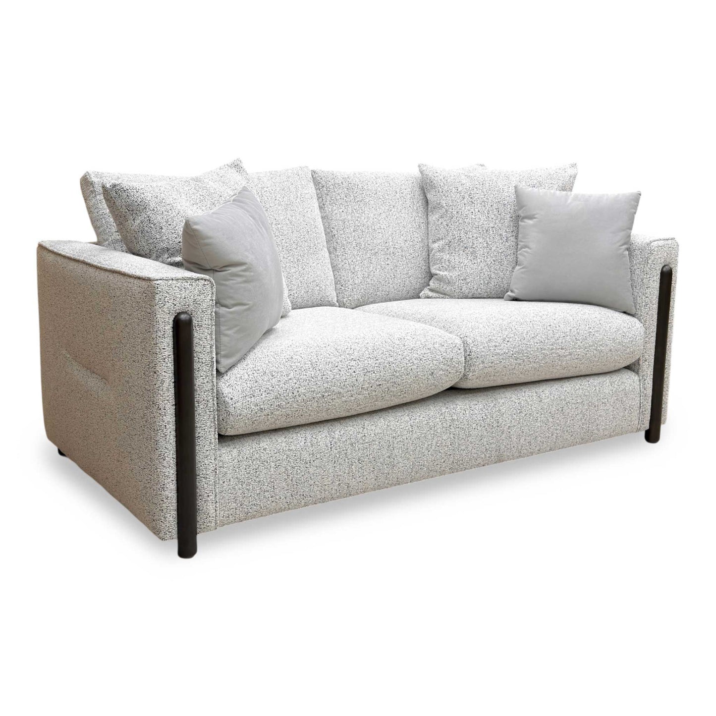 ‘Barney' Silver Zara Fabric 3 Seater Classic Back Sofa