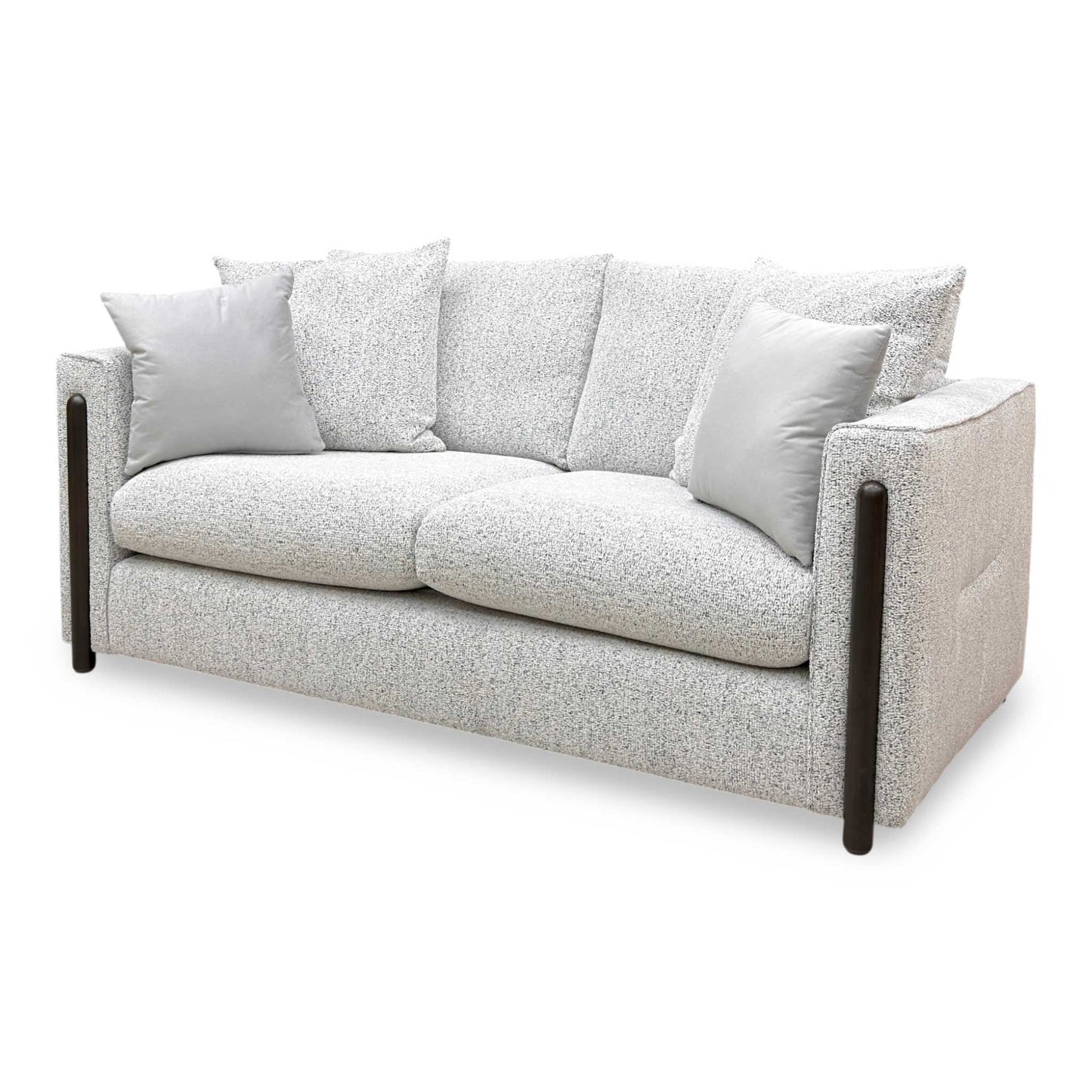 ‘Barney' Silver Zara Fabric 3 Seater Classic Back Sofa