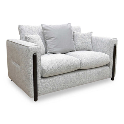 ‘Barney' Silver Zara Fabric 2 Seater Classic Back Sofa