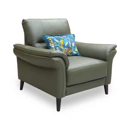 ‘Winner’ Oslo Cat-40:10 Oslo Pine Green Leather Armchair